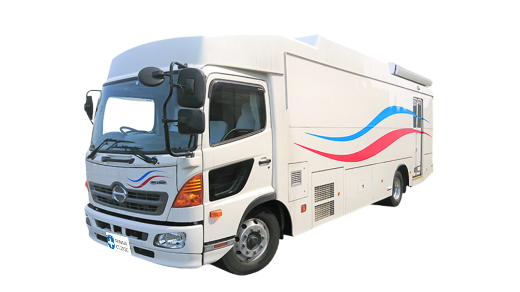 練馬区の健康診断。レントゲン車
